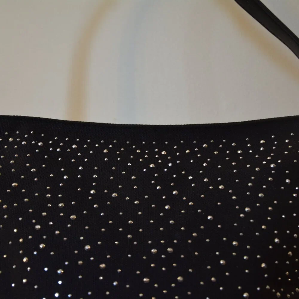 Black Shimmering Studs Bucket Bag - Picture 2 of 7